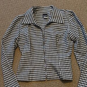 Black and White Checkered Jacket